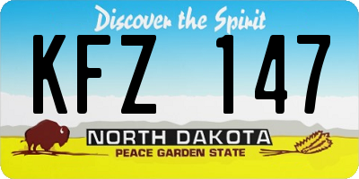 ND license plate KFZ147