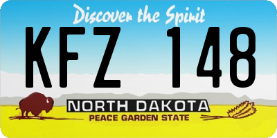 ND license plate KFZ148