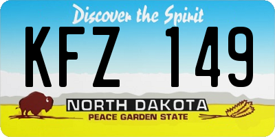 ND license plate KFZ149