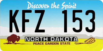 ND license plate KFZ153