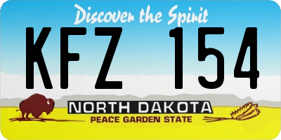 ND license plate KFZ154