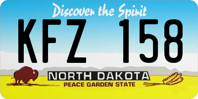 ND license plate KFZ158