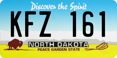 ND license plate KFZ161