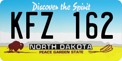 ND license plate KFZ162