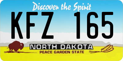 ND license plate KFZ165