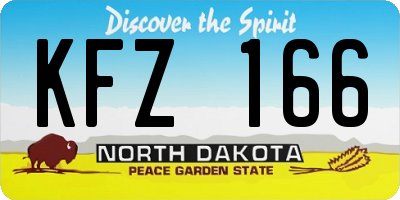 ND license plate KFZ166