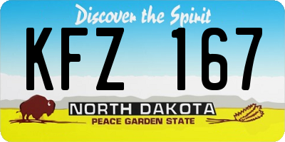 ND license plate KFZ167