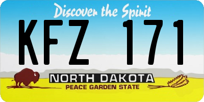 ND license plate KFZ171