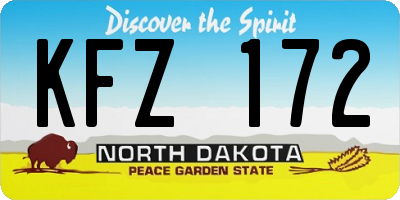 ND license plate KFZ172