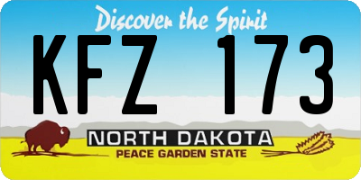 ND license plate KFZ173