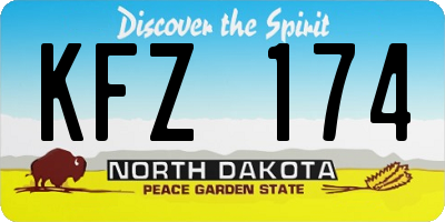 ND license plate KFZ174