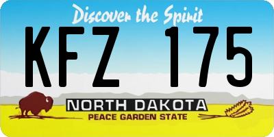 ND license plate KFZ175