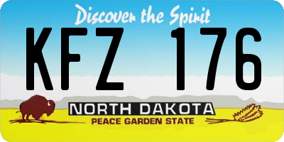 ND license plate KFZ176