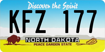 ND license plate KFZ177