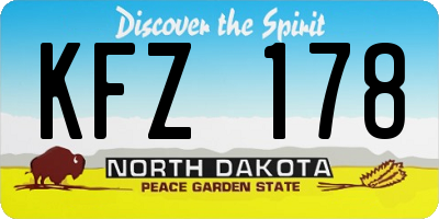 ND license plate KFZ178