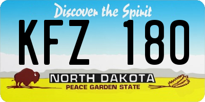 ND license plate KFZ180