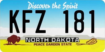 ND license plate KFZ181