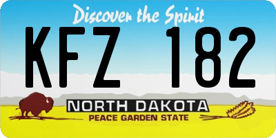 ND license plate KFZ182