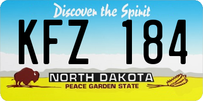 ND license plate KFZ184
