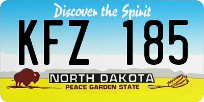 ND license plate KFZ185