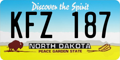 ND license plate KFZ187