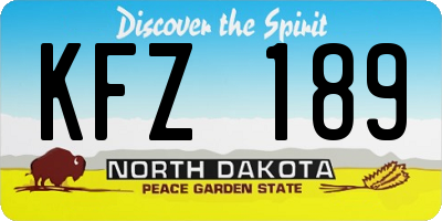 ND license plate KFZ189
