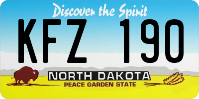 ND license plate KFZ190