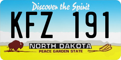 ND license plate KFZ191