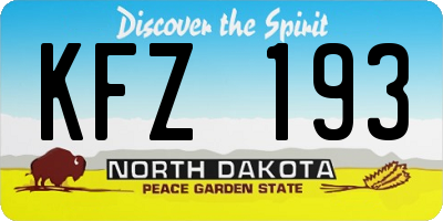 ND license plate KFZ193