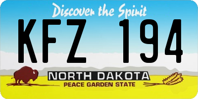 ND license plate KFZ194