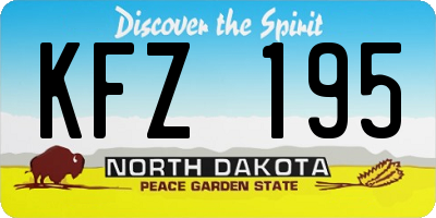 ND license plate KFZ195