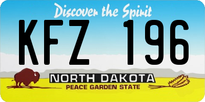 ND license plate KFZ196