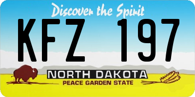 ND license plate KFZ197
