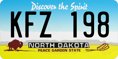 ND license plate KFZ198