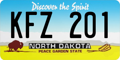 ND license plate KFZ201