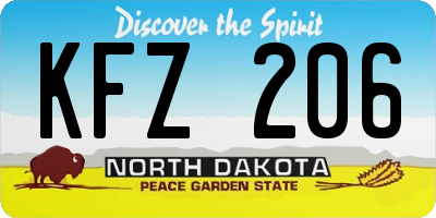 ND license plate KFZ206