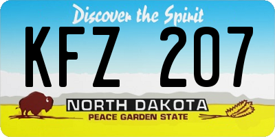 ND license plate KFZ207