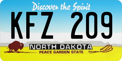 ND license plate KFZ209