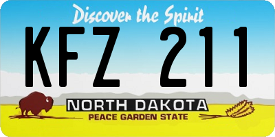 ND license plate KFZ211