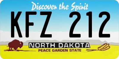 ND license plate KFZ212