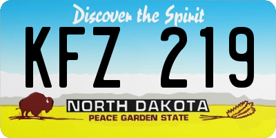 ND license plate KFZ219