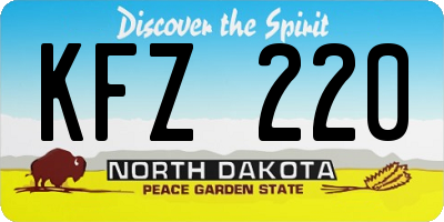 ND license plate KFZ220
