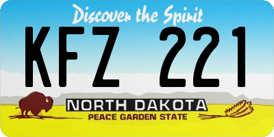 ND license plate KFZ221