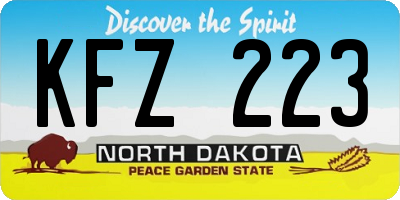 ND license plate KFZ223