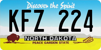 ND license plate KFZ224