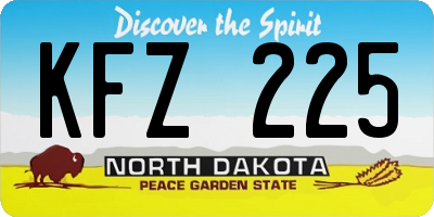 ND license plate KFZ225