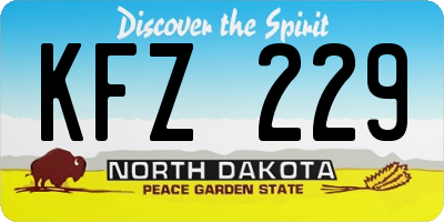 ND license plate KFZ229