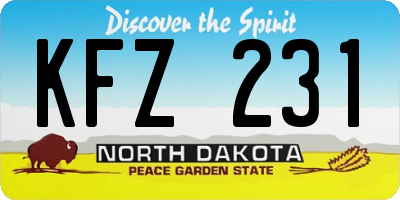 ND license plate KFZ231