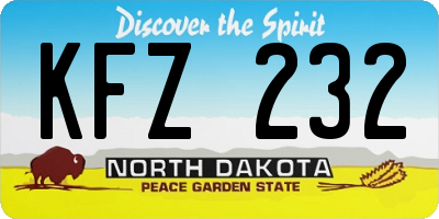 ND license plate KFZ232
