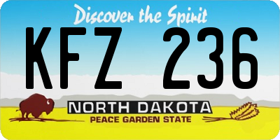 ND license plate KFZ236